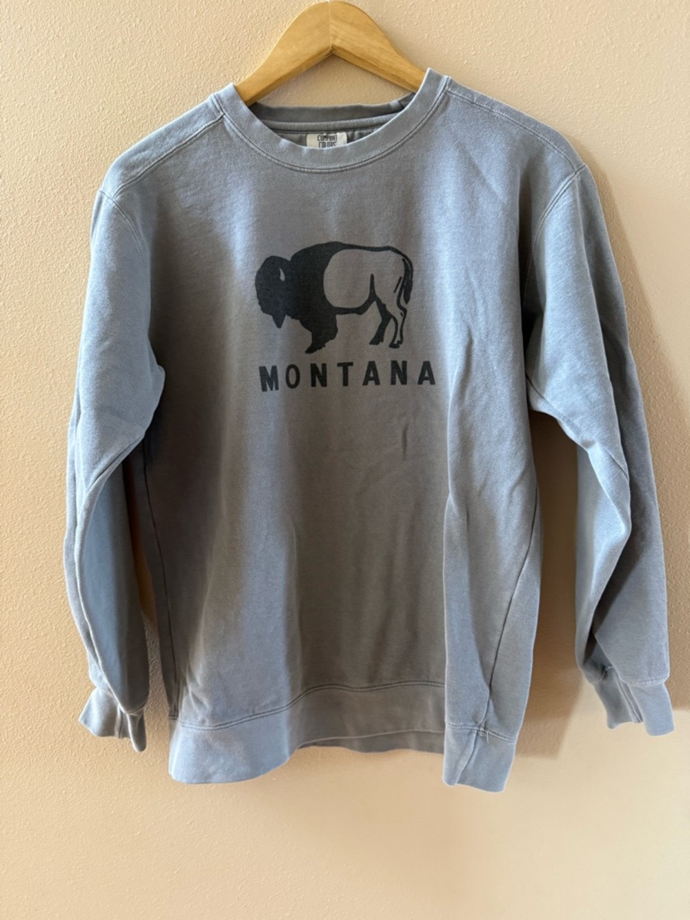 Comfort Colors Montana Buffalo Crewneck - Light Blue